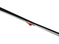 A long black and white pole with red handles.