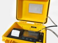 A yellow box with a black and white screen