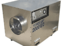 A stainless steel air dryer with the words " force air 2 0 0 0 ec ".