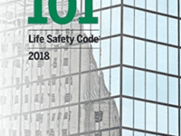 A picture of the cover of the 2 0 1 8 life safety code.