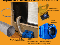 A picture of the negative pressure patient room kit.